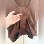 NWT PINSY Vegan Leather High Neck Shapewear Bodysuit Brown Leather Size XL Photo 4
