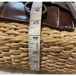 American Living  Straw and Leather Lined Handbag Photo 8