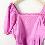 Rachel Parcell  | Puff-sleeve Peplum Top In Orchid Pink Fitted Romantic | Size 18 Photo 2