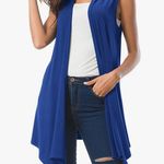 Urban Coco sleeveless, asymmetrical hem lightweight cardigan vest, size XXL, NWT Photo 4