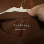 Everlane Cotton Weekend Pocket Tee Dark Brown Dress Size XS Photo 2