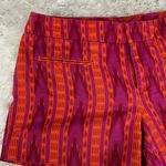 Gap  Pink Orange Flat Front Shorts Sz 2 Ikat Photo 1
