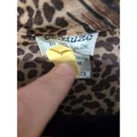 Studio Spa Sheer Animal Print Top, Women's Size 8, Vintage Begauze Brown Black Photo 2