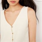 Madewell Texture & Thread Button Front Tank Top Sz Small Cream Knit Photo 1