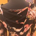 No Boundaries  Black Floral Body Con Cross Back Dress Size Large (11/12) Photo 2