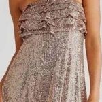 Free People Sequin Mini Dress Gold Rush Slip Photo 0