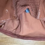 Anthropologie 🛍️ By  Brown Faux Leather Smocked Tube Top Small Petite Photo 8