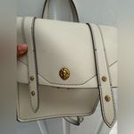 Anne Klein Ivory Small BackPack with Gold Lion Heads faux leather adjustable Photo 2