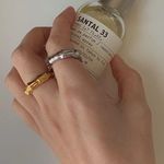 Unisex ring bamboo joint ring gold ring simple ring stacking ring stackable ring Photo 3
