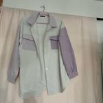 SheIn Chic Two-Tone Button-Up Shirt Photo 1