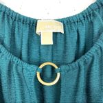 MICHAEL Michael Kors Key Hole Tie Waist Peasant Ruffle Dress Teal Size Small Green Photo 8