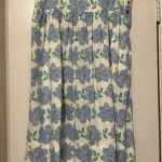 Draper James  RSVP blue floral a line skirt midi size M Photo 0