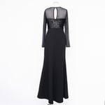 Betsy and Adam - Sequined Rosette Illusion Gown Photo 4