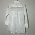 Theory  Marandel White Lawn Shirt Long Button Down size p Photo 4