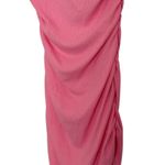 Princess Polly  Pink Ribbed One-Shoulder Ruched Bodycon Midi Dress NWT Size 4 Photo 1