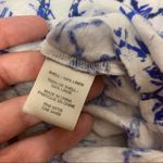 Rebecca Taylor  blue white linen printed top sz S Photo 4