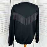 Vinyl Icons GenX‎ Blondie Graphic Print Fringe Back Sweatshirt Black Large Black Photo 3