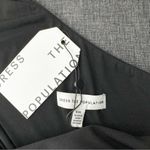 Dress the Population  Martine Black Crepe One Shoulder Ruched MIDI Dress NWT Photo 10