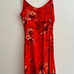 Jams World Vintage Red Daisy Print Spaghetti Strap Ruffle Hem Dress Size: Large Photo 1