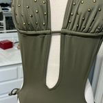 Xhilaration Swimsuit One Piece Cut Out Army Olive Green Womens Small Photo 5