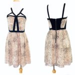 NWT Coast Women's Snake Print Floaty Strappy Fit & Flare Dress Blush Pink Size 4 Black Photo 4