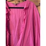 April Cornell Woman Pink Ruffled Lightweight Kimono/Cardigan Photo 1