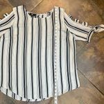 Iz Byer  Striped Cold Shoulder Blouse Large Photo 7
