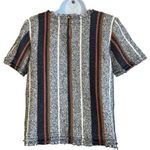 Ann Taylor  Boucle Tweed Fringe Hems Stripe Print S/S Top ‎ NWOT XS Photo 6
