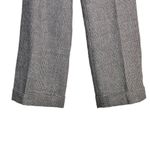 Talbots Black & White Glen Plaid Wool Blend Cuffed Wide Leg Trouser Pants Photo 4