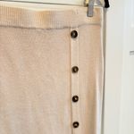 The Nines Boutique Creamy Beige Knit Faux Button Detail Midi Skirt Womens Size M Size M Photo 3