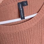 Moon & Madison Dark Mauve Back Crisscross Tie Ribbed Knit Sweater Photo 3