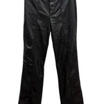ZARA  High Rise Front Seam Kick-Out Faux Leather Pants Black w/ Zipper size S Photo 0