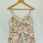 The Lazy Poet Seaweed Loungewear Tie Top Pink Cotton Blush Keyhole Spaghetti Strap Photo 0