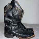Lucchese Womens Vintage  Black Gold Cowboy & Western Boots Size 7 Photo 0