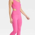 Joylab Women’s Asymmetrical Flare Bodysuit size XL NWT Pink Photo 0