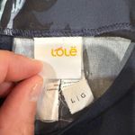 Lole Floral Sleeveless Midi Dress Women's Large Blue Slash Pockets Back Zipper Photo 3