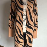 Leith  Dale Zebra Tan Open Cardigan Size Small NWT Photo 4