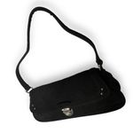 Vera Bradley  Quilted Embroidered Floral Shoulder Bag Black Photo 2