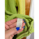 J. Jill Colorblock Knit Hoodie Lime Green Yellow Pullover Boho Casual L Size L Photo 2