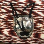 Clear Transparent vinyl mini backpack black trim adjustable straps zipper closure #festival #concert #rave Measurement in pics Multiple Photo 1