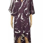 Young Fabulous and Broke Thea Rayon Dress S Raisin Starburst Wash High Low NEW Photo 0