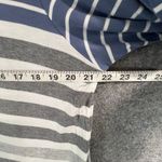 Dress Barn  DB Sunday Tunic Top Womens XL Blue Gray Stripe Asymmetric Stretch Photo 5