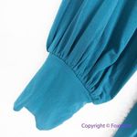 Eloquii Knot Front Pleated Skirt Dress in teal, size 16 Photo 6