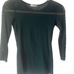Bozzolo Women Size XS Green Sheer Neckline Witchy Fairy Fall 3/4 Sleeves Top Photo 0