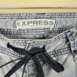 EXPRESS Women’s  Satin CargoPant Size 12 Convertible Capri Adjustable Drawstring Photo 9