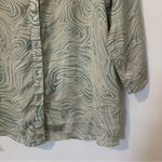 Open Edit  Nordstrom Printed Satin Button Down Shirt XS Womens Photo 1