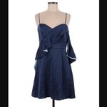 ABS Allen Schwartz Allen Schwartz ABS Celine Ruffed Mini Dress Denim Blue Photo 4