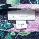 J.Jill  100% Linen Floral Print Tie Hem Top Coastal Lagenlook Feminine S Photo 7