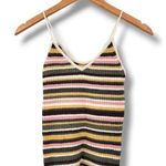 American Eagle  Outfitters Women's Striped V Neck Spaghetti Strap Sweater Tank XL Photo 0