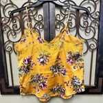 Abercrombie & Fitch yellow & purple floral vneck lavender trim cami tank Photo 0
